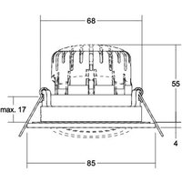 BRUMBERG BB23 encastré IP65 DALI boîtier noir