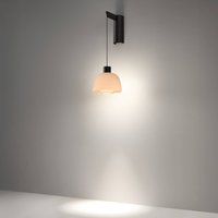 Bover LED-vägglampa Drep A/01, opal-nude, glas, 2 700 K