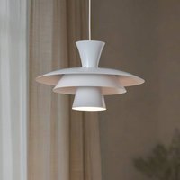 Luminex Plato pendant light, white, metal, Ø 38 cm, E27