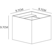 Lucide LED-vägglampa Xio, kantig, guld