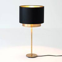 Holländer Mattia table lamp, black/gold chintz