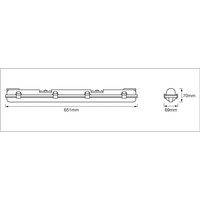 OSRAM SUBMARINE damp-proof lamp, 65 cm, 1 x 7 W G13 LED IP65