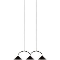 Globen Lighting Hängelampe CURVE 3, schwarz, 3-flg., 95 cm