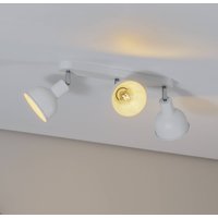 SOLLUX LIGHTING Elba ceiling light, 40 cm, 3-bulb, white, metal, E27