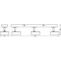 Spot pour plafond LED OSRAM PLUTO, noir, 3 spots, 3 000 K
