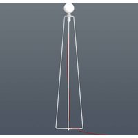 GRUPA Model M3 LED floor lamp white, cable red