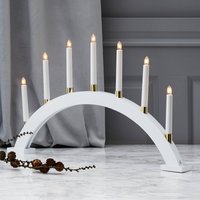 STAR TRADING Wooden candle arch Gillian white