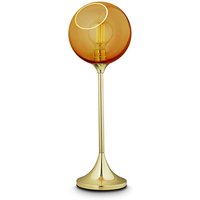 DESIGN BY US Ballroom table lamp, amber, glass, mouth-blown, dimmable.