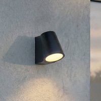 Lindby Illuvia LED outdoor wall light, matt black, IP54