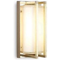 Moretti Luce Ice Cubic 3413 outdoor wall light natural brass