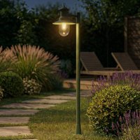 Lindby Eloretta path light, green, 110 cm, steel, IP44, E27