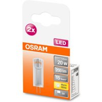 OSRAM LED-stiftlampa G4 1,5W 2 700K klar 2-pack