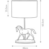 Elstead Spirit bordslampa, brons-patina/kräm, linne, harts