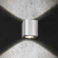 LCD Applique murale extérieure à LED 5026, acier inoxydable, 11 cm, IP54, haut/bas