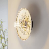 Lucande wall light Faelira, pink/white, ceramic