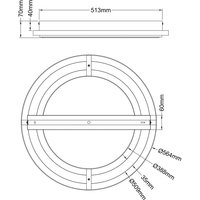 Nowa Plafonnier LED Rilas, rond, Ø 56 cm