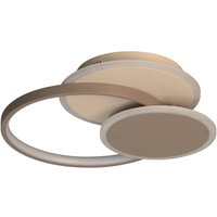 FISCHER & HONSEL Tomo LED ceiling lamp, greige/sand, 40 cm, metal, CCT