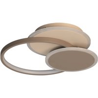 FISCHER & HONSEL LED-taklampa Tomo, gråbeige/sandfärgad, 40 cm, metall, CCT