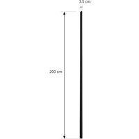 Lindby rail électrique Linaro, 2 m, noir, système monophasé