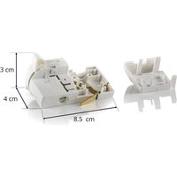 GLOBAL Noa 3-circuit multi-adapter, capacity 5kg, white