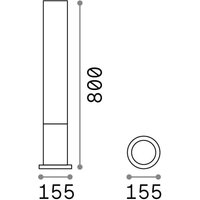 Ideallux Ideal Lux väglampa Edo rund, kaffebrun, GX53
