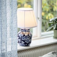 PR Home Fanny table lamp, blue/white, ceramic, 47 cm, E27