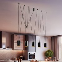 Nowodvorski Lighting Hänglampa More Tone, svart/guld, 5 lampor