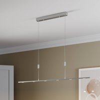 Lucande LED-pendellampa Arnik, 140 cm, nickelfärgad, dimbar