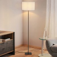 Searchlight Chelsea floor lamp, brown and white, height 150 cm, metal and fabric