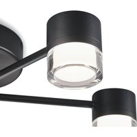 Helestra Kala plafonnier LED, noir, 11 lampes