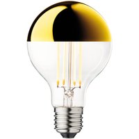 DESIGN BY US Toppförspeglad lampa Globe 80, guld, E27, 3,5 W, 2.700 K