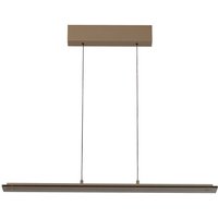 FISCHER & HONSEL LED-hänglampa Torvi, greige/rökgrå, 88 cm, metall/glas