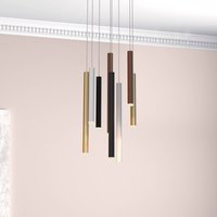Mantra Iluminación Suspension LED Cala, 8 lampes, ronde, aluminium, fer