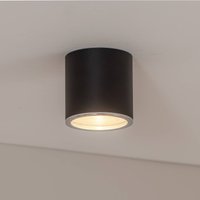 BEGA Spot LED à monter en surface Studio Line, noir/alu, Ø 9 cm, alu