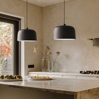 Luceplan Zile pendant light, matt black, Ø 40 cm