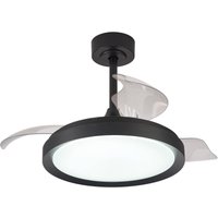 Mantra Iluminación ventilateur de plafond LED Mistral Mini noir DC silencieux Ø91cm CCT