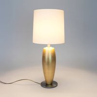 Holländer OMEGA SOTTILE table lamp, gold/white, height 68 cm, ceramic, E27