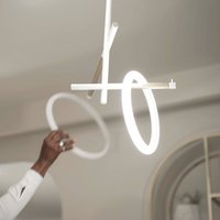 Marchetti Ulaop LED-taklampa, två ringar, vit