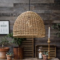 PR Home Hänglampa Cebu, Ø 57 cm, Lampakanay-skärm, IP20
