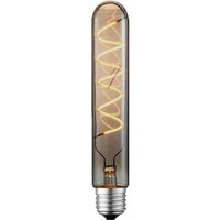 Lucande LED-rörlampa, E27 4W, Ø 3 cm, rökfärgad, 1800K