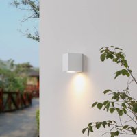 Prios Irfan applique d'extérieur angulaire blanc 10 cm