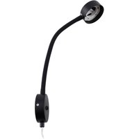 Lindby Wandlampe Jyla, schwarz matt, GX53, Flexarm, Stecker