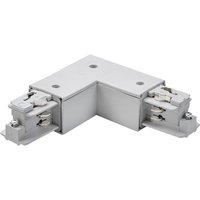 BRUMBERG ONETRACK corner connector, silver, with internal protective earth