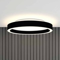 Steinhauer Ringlux LED ceiling lamp, black, Ø 40 cm, metal, 2,700 K
