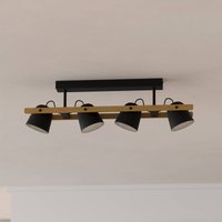 EGLO connect Hornwood-Z LED ceiling light, 4-bulb, black