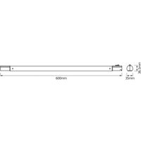 Réglette lumineuse LED OSRAM TUBEKIT, 60 cm, 3 000 K blanc Interrupteur