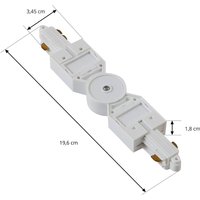 Lindby connector Linaro, white, adjustable, 1-phase
