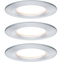 Paulmann Nova LED-Einbauspot 3er rund starr alu