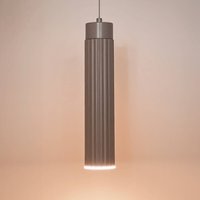 Briloner Hang LED rechargeable pendant light, beige, plastic, dimmable