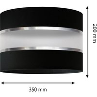 HELAM Lampskärm Helen E27 Ø35/höjd 20 cm svart/silver